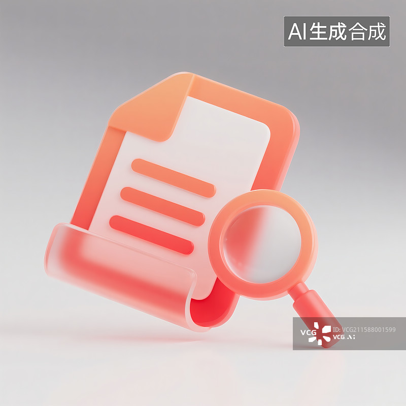 【AI数字艺术】3D渲染信息检索icon图标图片素材