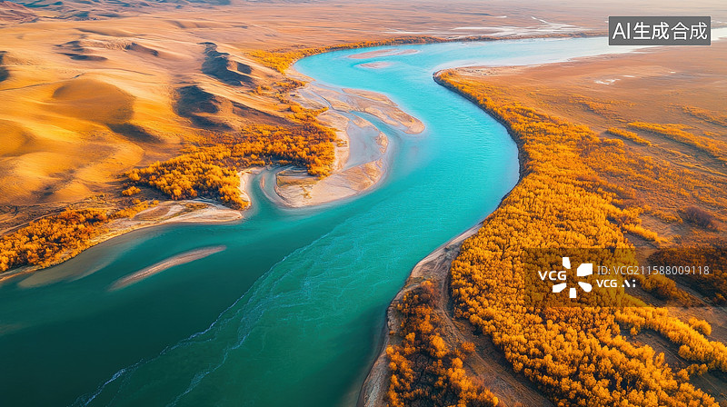 【AI数字艺术】梦幻海岸：自然色彩的完美交融图片素材