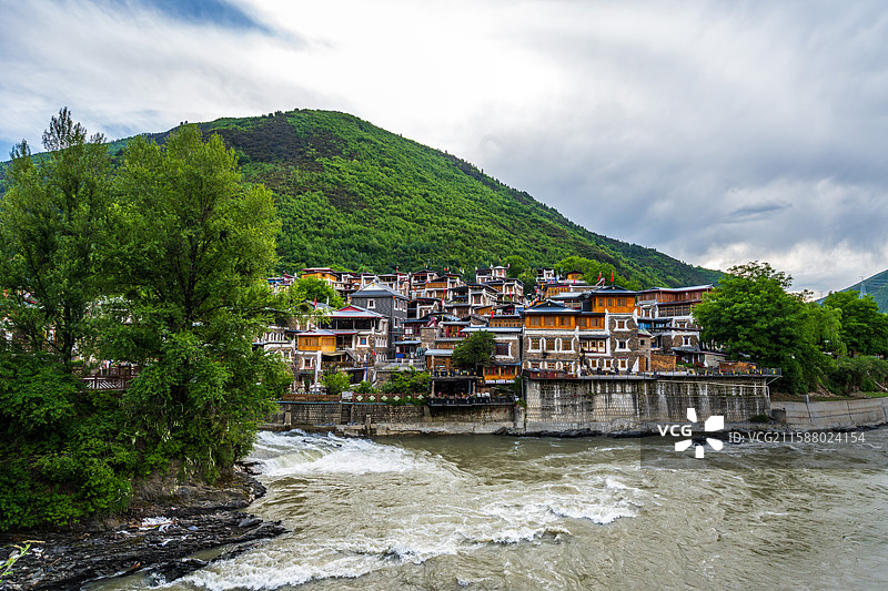 四川马尔康卓克基土司官寨，四川阿坝图片素材