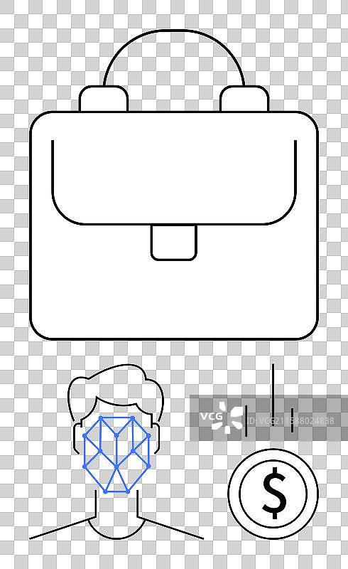 商业中的面部识别技术图片素材