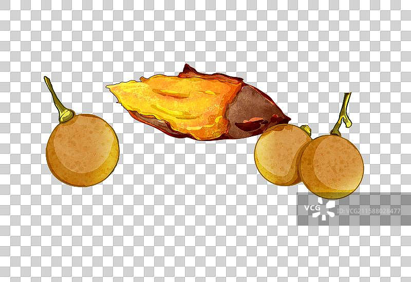 节气美食烤红薯桂圆图片素材