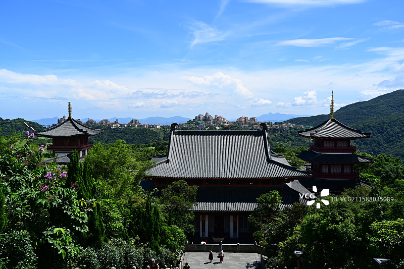 深圳大华兴寺与东部华侨城别墅图片素材