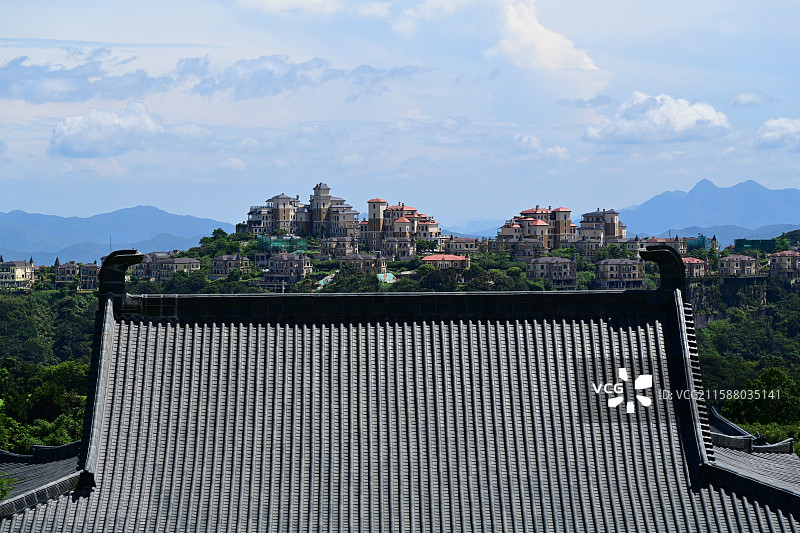 深圳大华兴寺与东部华侨城别墅图片素材