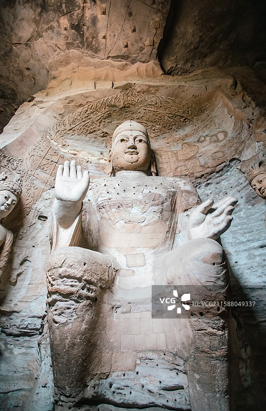 山西大同云冈石窟 第3窟图片素材