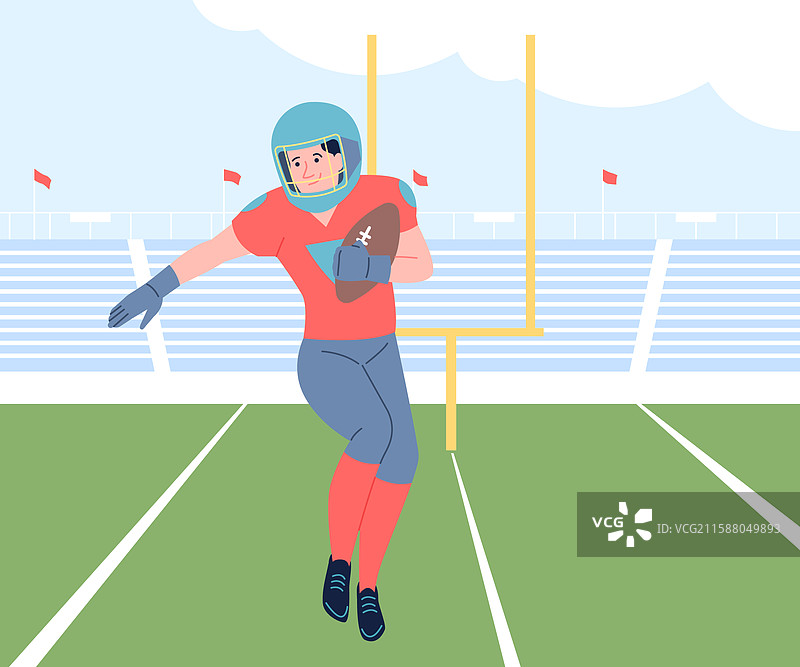 美式足球运动员与橄榄球运动员的手部特写图片素材