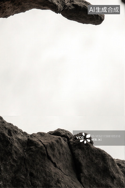 【AI数字艺术】岩石拱门下的自然景观图片素材