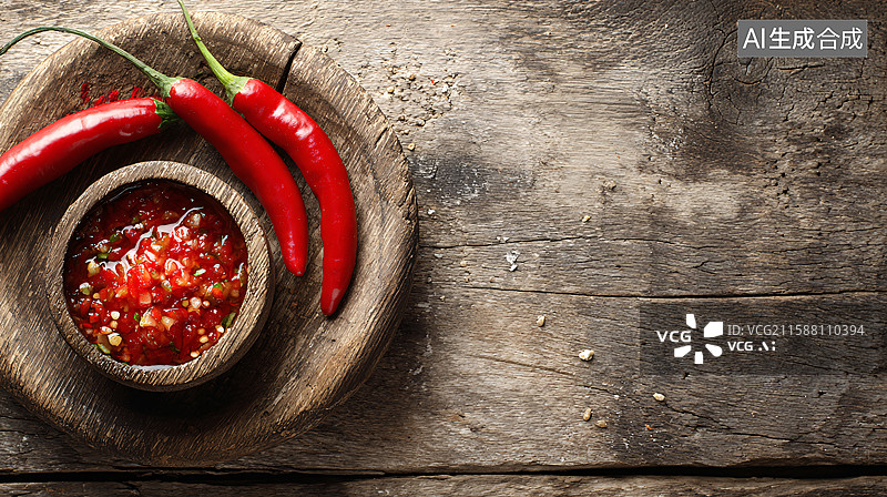 【AI数字艺术】乡村风味辣椒酱图片素材