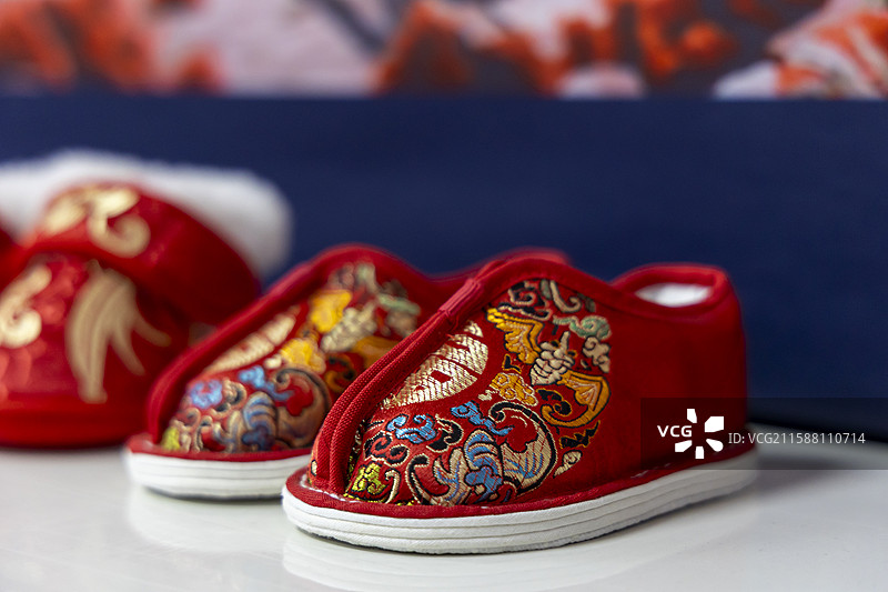 晋南儿童老虎鞋图片素材