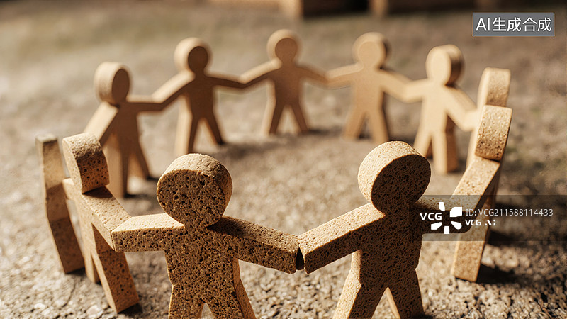 【AI数字艺术】团结合作的象征图片素材