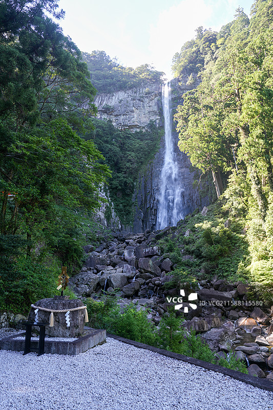 日本 和歌山县 熊野古道 那智山 那智瀑布图片素材