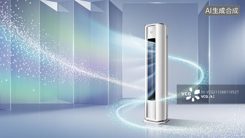 【AI数字艺术】智能空调空气循环系统图片素材