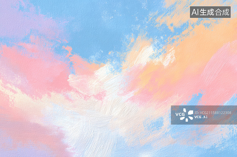 【AI数字艺术】色彩柔和的抽象笔触背景图片素材