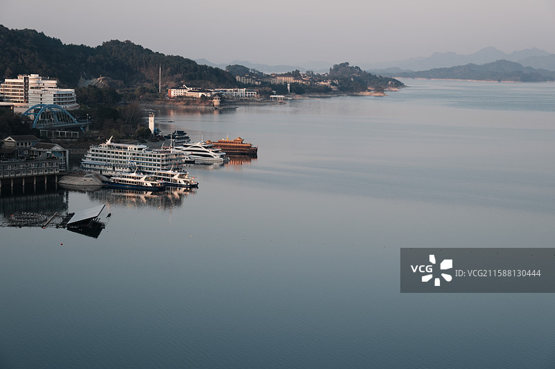 千岛湖游船码头图片素材