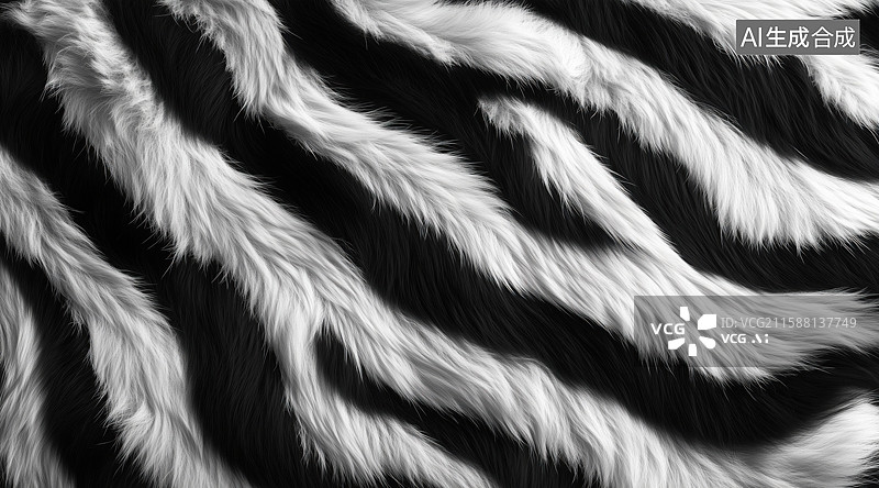 【AI数字艺术】老虎皮毛特写背景材质图图片素材