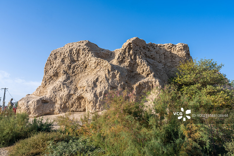 新疆-喀什地区-莎车县-莎车老城-玄奘讲经台遗址图片素材