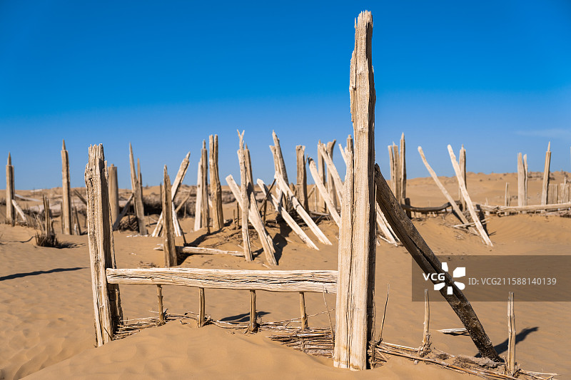 新疆-和田地区-民丰县-尼雅遗址图片素材