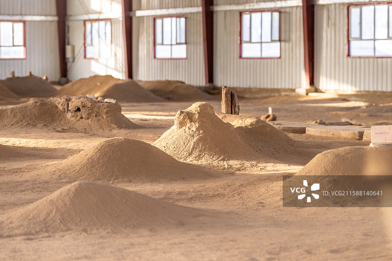 新疆-和田地区-策勒县-达玛沟佛教遗址图片素材