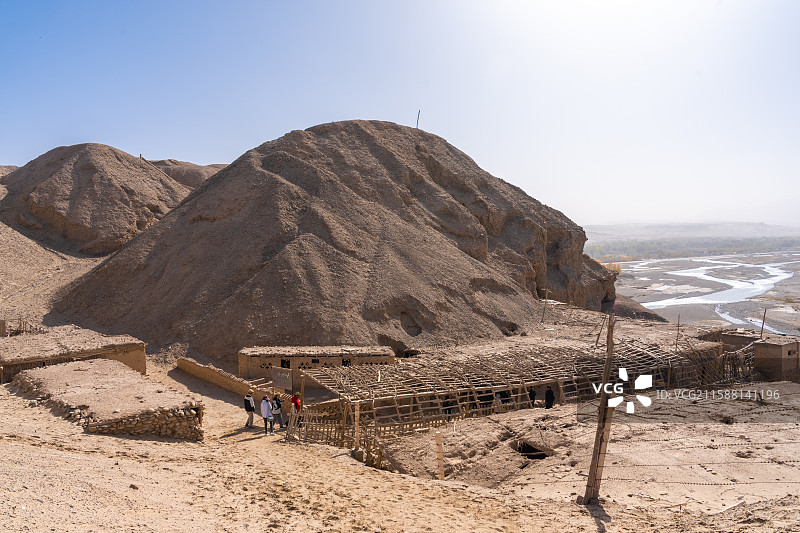 新疆-和田地区-和田县-赞木庙遗址图片素材