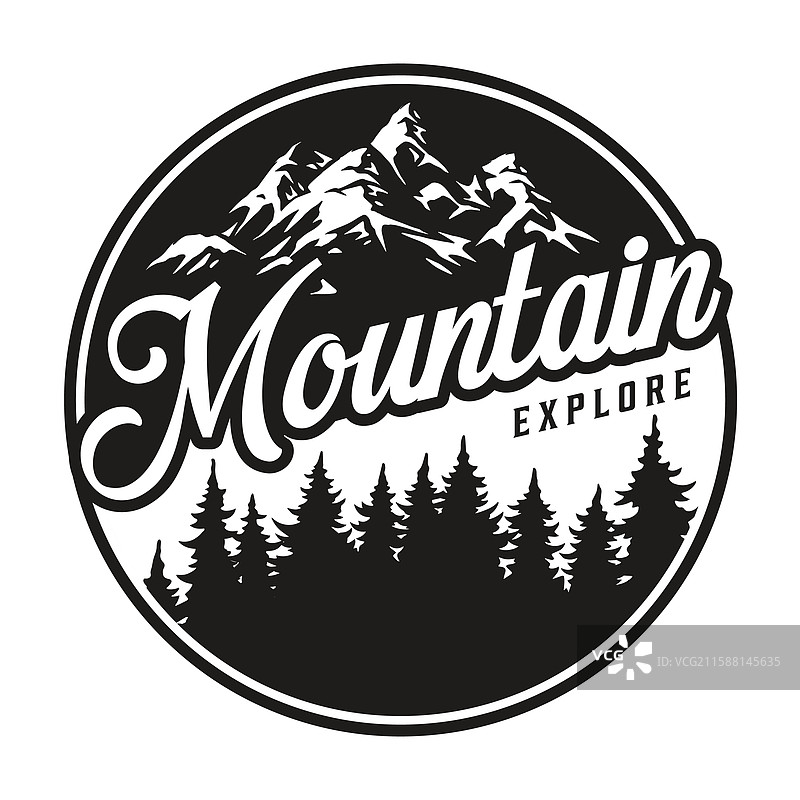 以冒险精神探索山脉图片素材