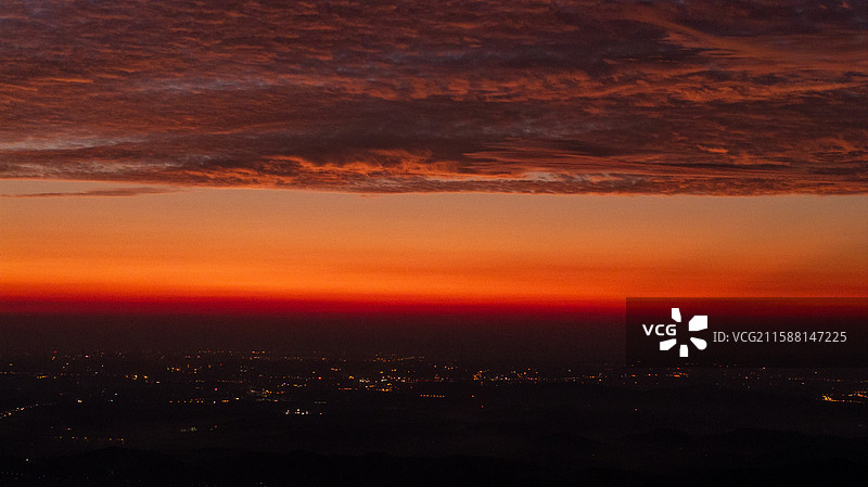 神仙岭朝霞图片素材