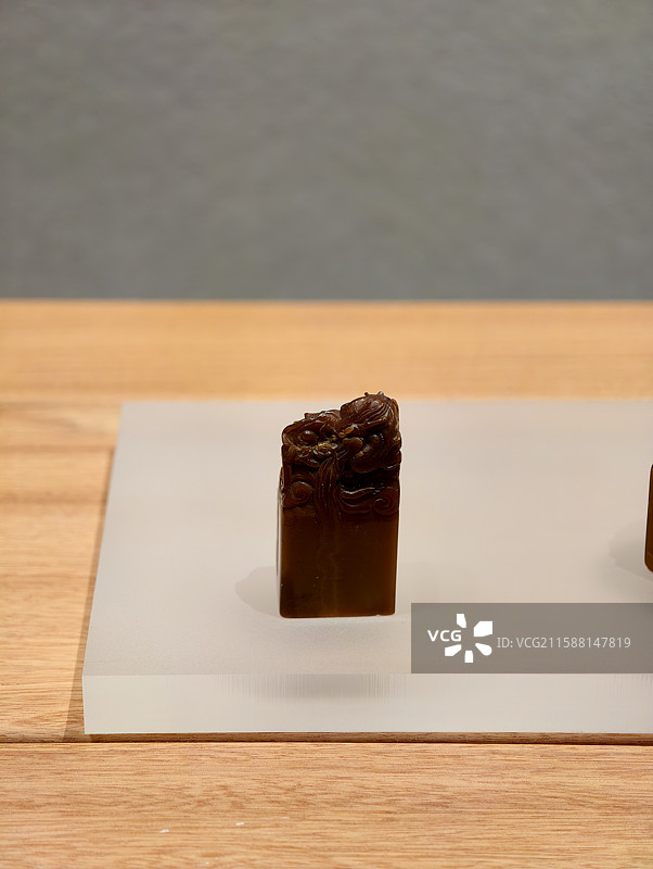 广西壮族自治区博物馆清朝"灵石何氏方彰审定"印图片素材