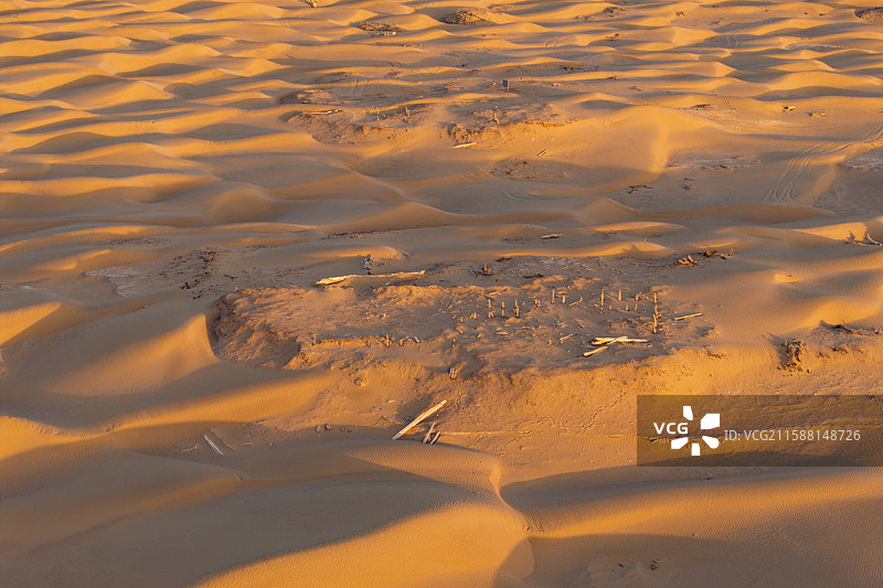 新疆-和田地区-策勒县-丹丹乌里克遗址图片素材