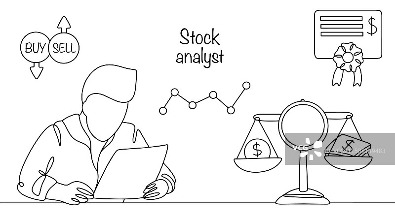 股票分析师图片素材