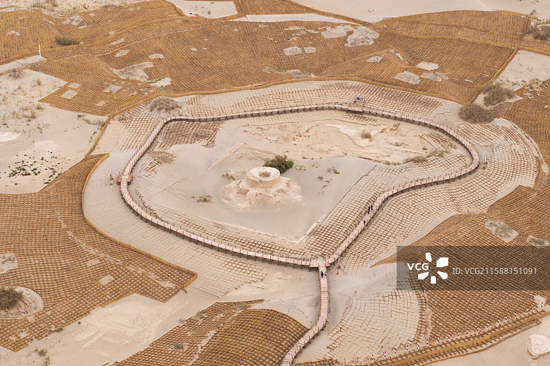 新疆-和田地区-洛浦县-热瓦克佛寺遗址图片素材