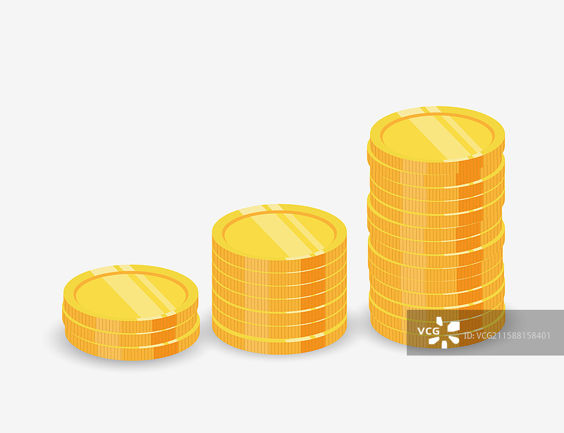 金币图示，资本增长的概念图片素材