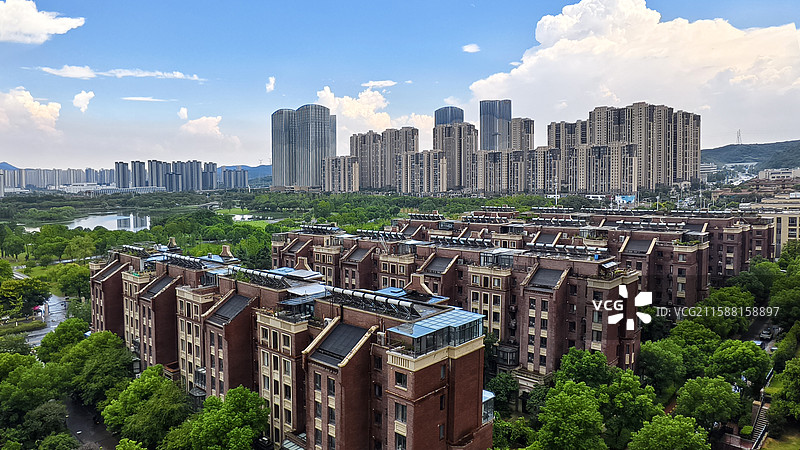 南京栖林湖万达茂及周边住宅小区图片素材