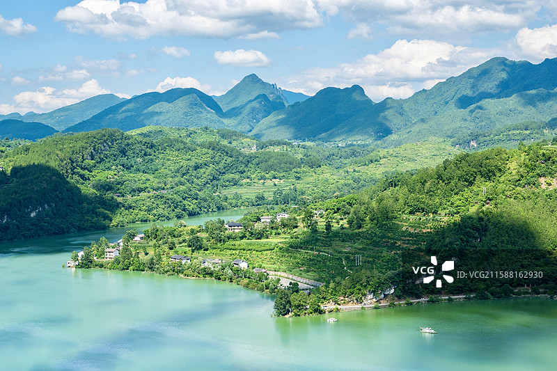 山青水秀图片素材