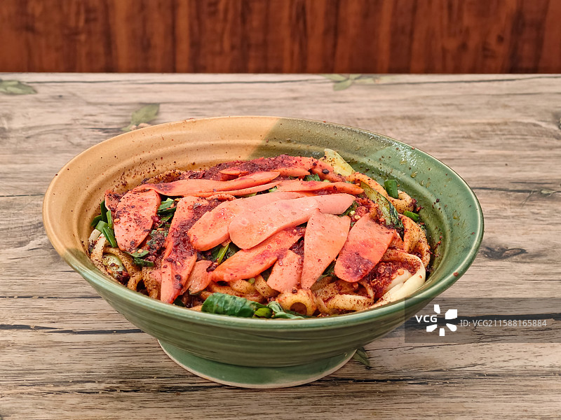 河南地方特色美食 郏县饸络面图片素材