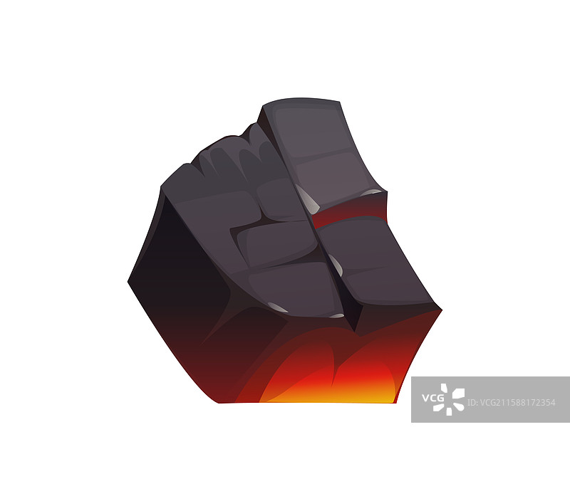 卡通炭火烧烤的火焰余烬图片素材