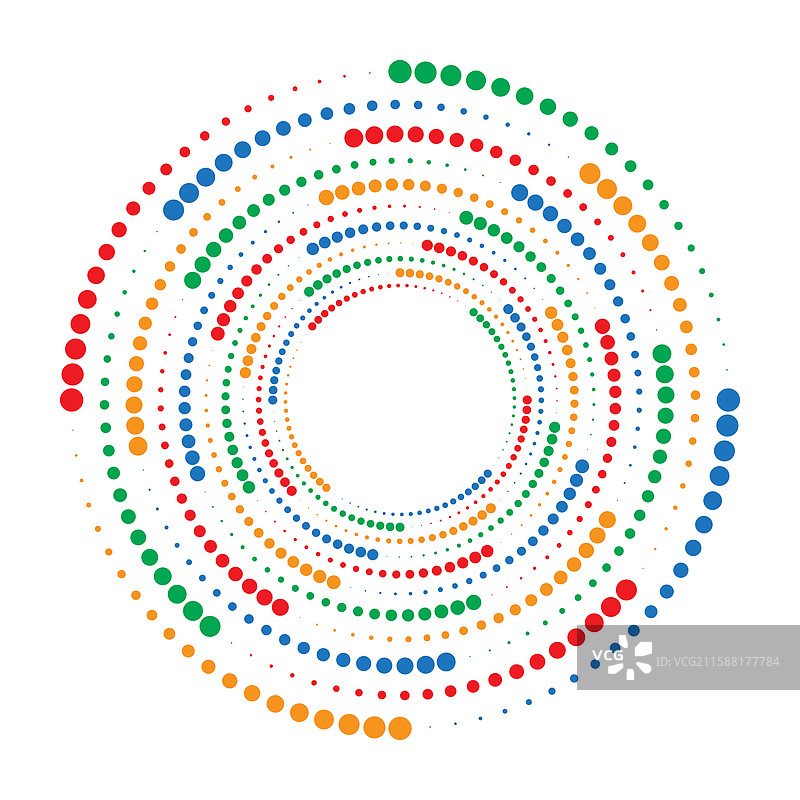 白色背景上的彩色圆点图标图片素材