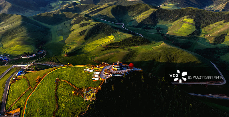 照壁山晨光图片素材