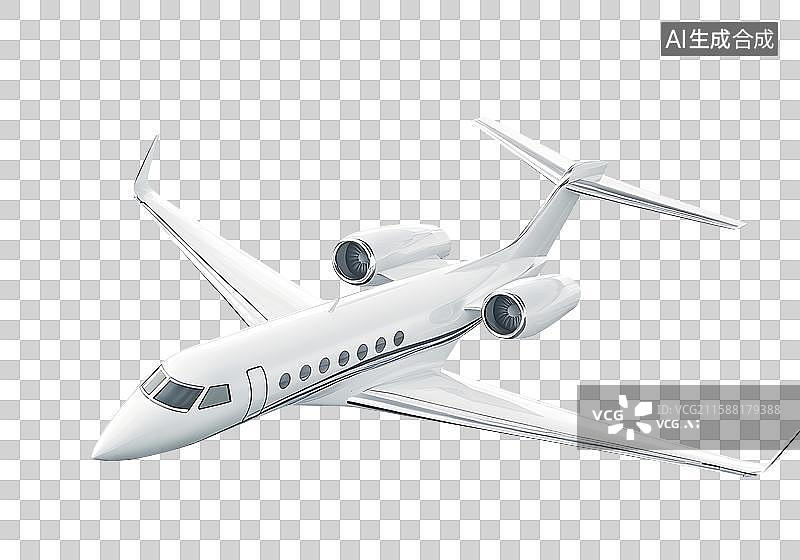 【AI数字艺术】飞行在云层上的飞机图片素材