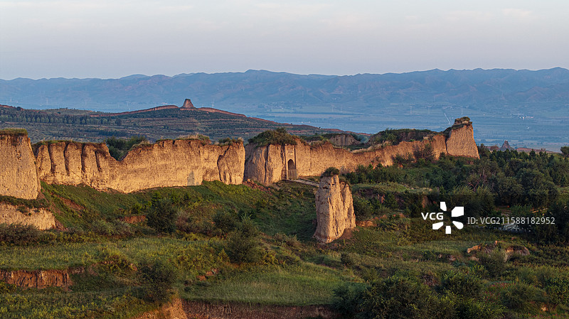 大同天镇保平堡明代军堡遗址图片素材