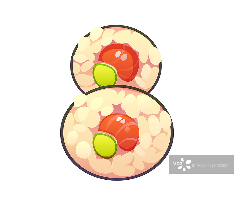 快餐寿司字体类型数字8图片素材