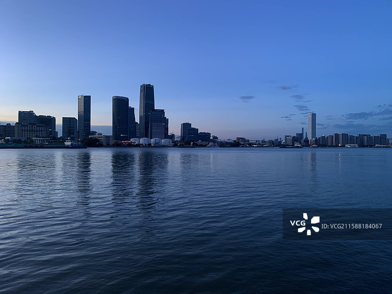 徐汇滨江蓝调时刻图片素材