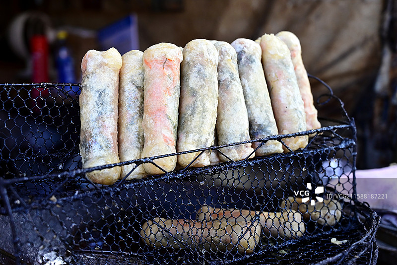 泉州 传统 小吃 宝斗糕 土笋冻 春卷 煎包 糕点图片素材