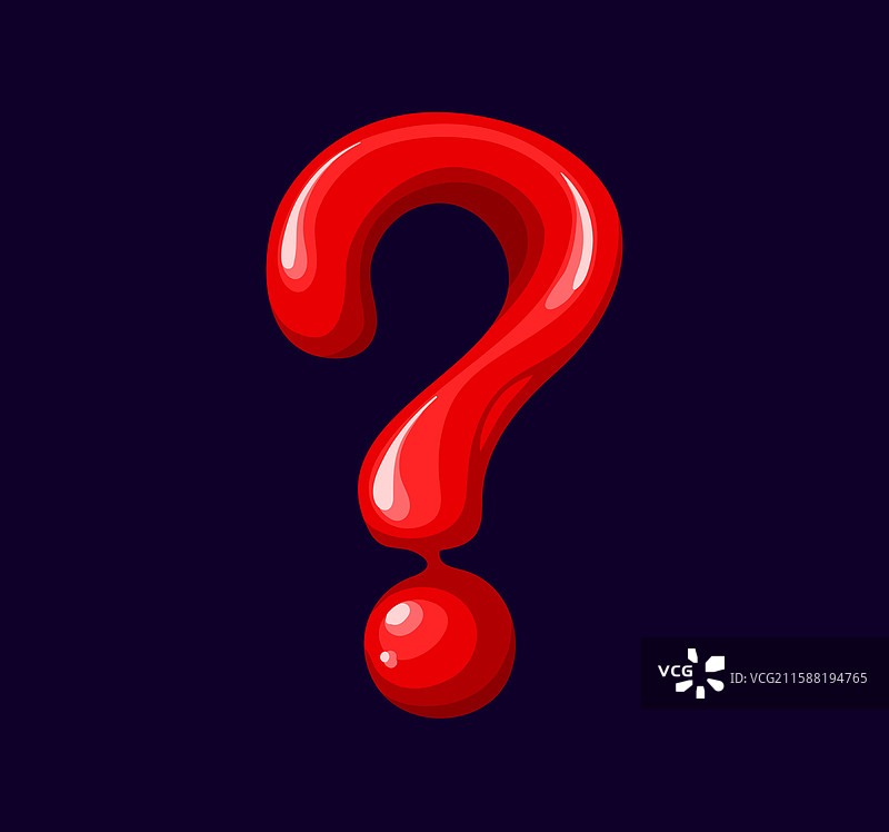 快餐番茄酱卡通字体问号图片素材