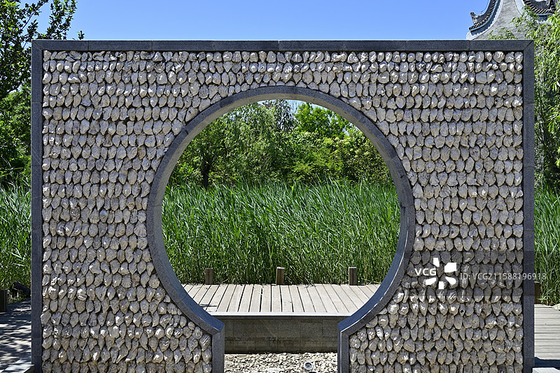 世界园艺博览会，天津绿博园风景区“牡蛎造型装饰屏风”图片素材