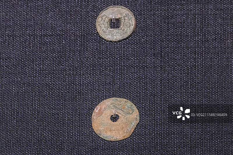 陕西历史博物馆"垣"圜钱战国时期延安市洛川县出土图片素材