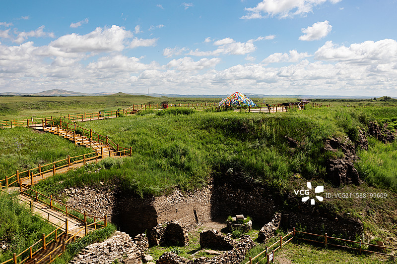 位于内蒙锡林郭勒盟的元上都遗址图片素材