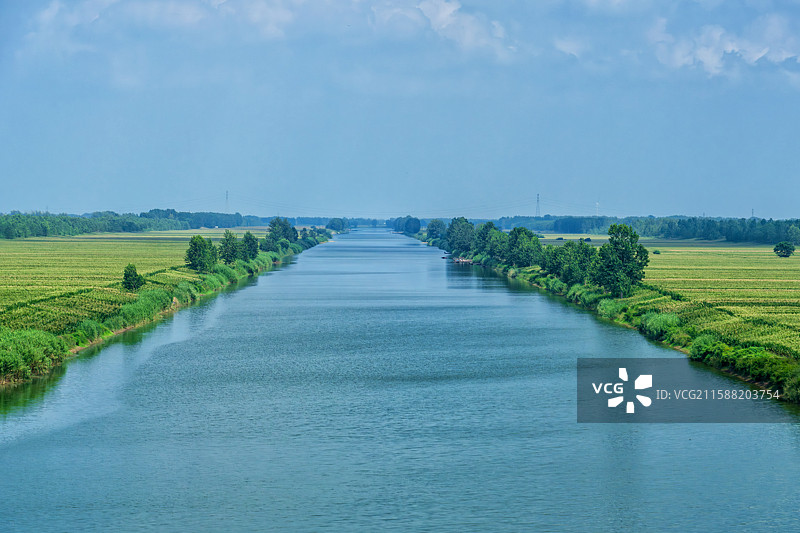 新汴河 宿州段 淮河流域洪泽湖水系 当代人工河流图片素材