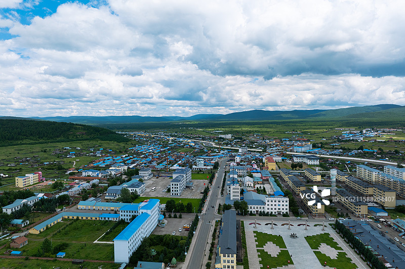 航拍乡村田园风光图片素材