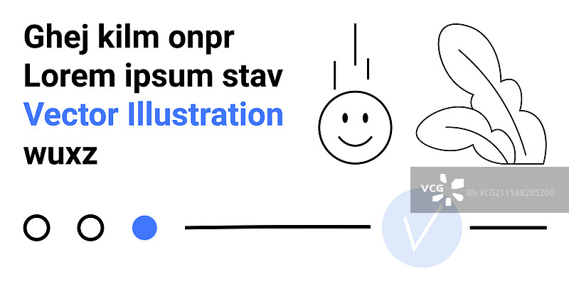 快乐的面孔，随机文本，树叶图片素材