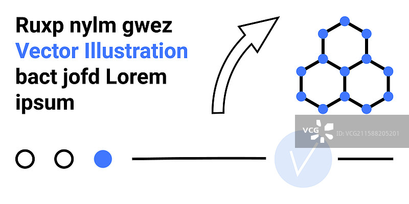 带有六边形结构箭头的抽象设计图片素材