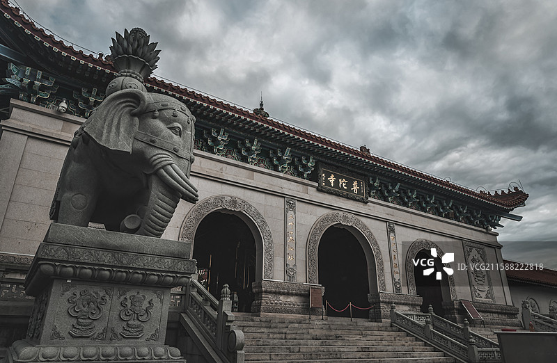 庄严肃穆的珠海普陀寺图片素材