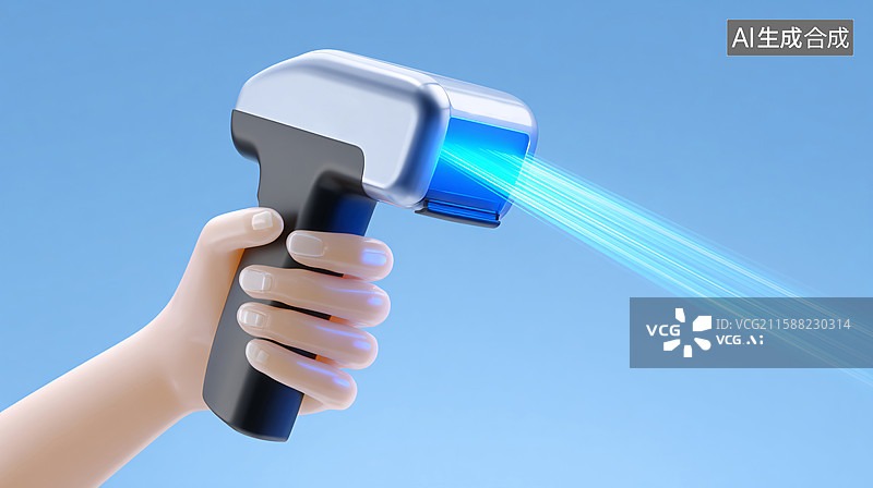 【AI数字艺术】智能光束扫描仪背景图片素材